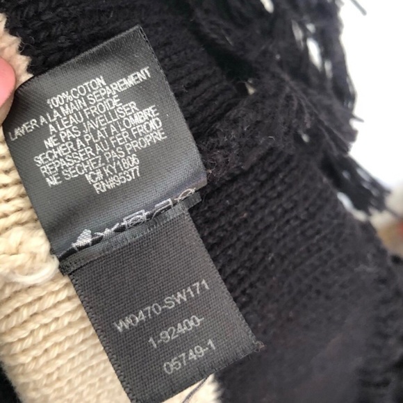 Sanctuary Striped Sweater Poncho With Fringe L/XL - Picture 14 of 16